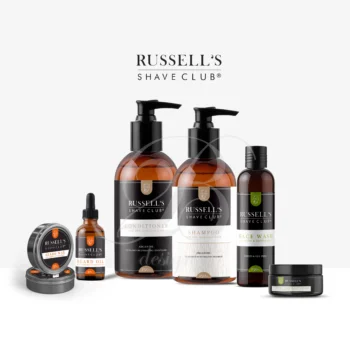 Russell's Shave Club Label Designer London