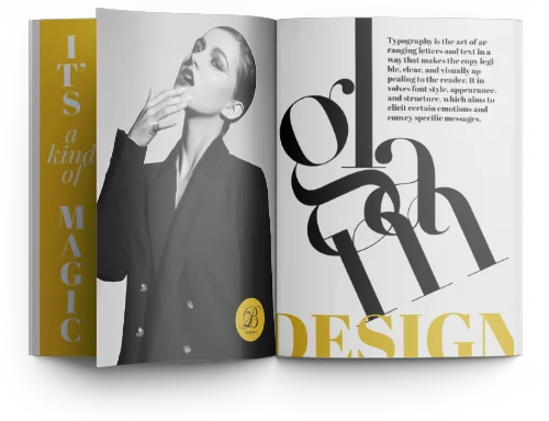 Typohraphy Fashion Magazine Design Service